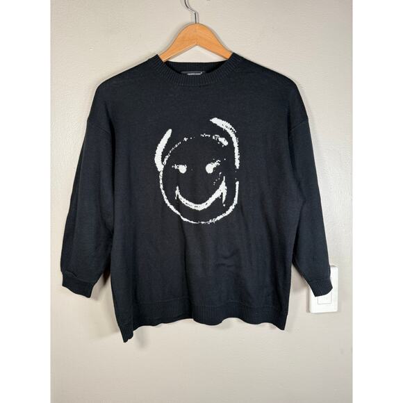 Undercover Jun Takahashi Smiley Vlads Crew Sweater size 3/L $350 - Picture 2 of 11